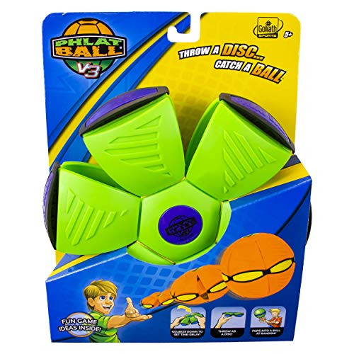 Goliath Sports Phlat Ball V3 Solid Neon Green/ Purple Bumper Goliath Sports Phlat Ball V3 Solid Neon Green/ Purple Bumper