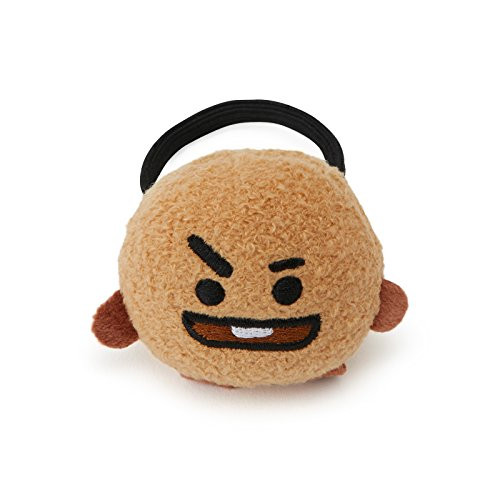 BT21 Official Merchandise by Line Friends - SHOOKY Character Plush Hair Tie, Brown