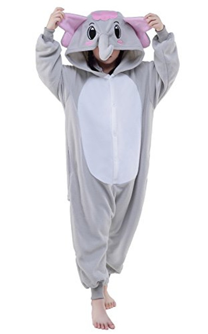 CANASOUR Polyster Halloween Kids Costumes Cosplay Pajamas (10(125#), Grey Elephant) CANASOUR Polyster Halloween Kids Costumes Cosplay Pajamas (10(125#), Grey Elephant)