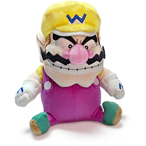 Little Buddy Wario: ~9" Super Mario Bros Plush + 1 Official Super Mario Bros Fun Card Bundle