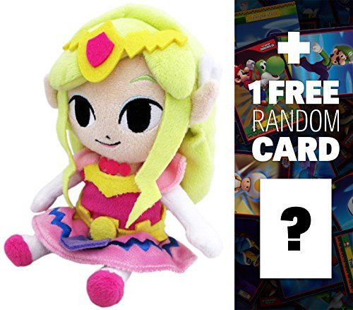 Princess Zelda: ~8" The Legend Of Zelda - Wind Waker Plush + 1 FREE Official Nintendo Fun Card Bundle