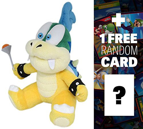 Larry Koopa: ~7" Super Mario Bros Mini-Plush + 1 FREE Official Super Mario Bros Fun Card Bundle