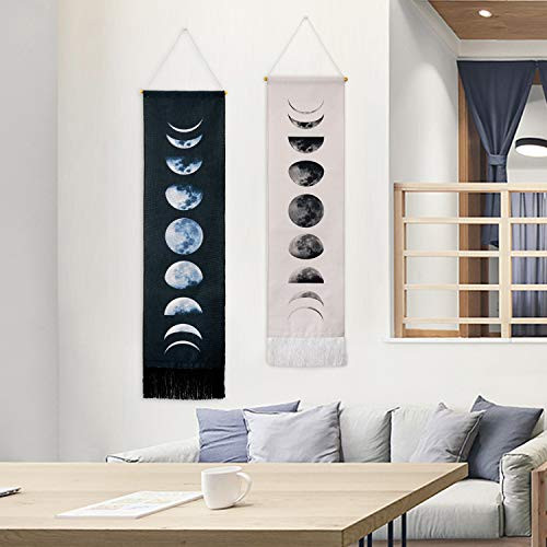 Sunm boutique Tapestry Wall Hanging Tapestries Nine Phases of The Full Growth Cycle of The Moon Wall Tapestry Cotton Linen Wall Art, Modern Home Decor Sunm boutique Tapestry Wall Hanging Tapestries Nine Phases of The Full Growth Cycle of The Moon Wall Tapestry Cotton Linen Wall Art, Modern Home Decor