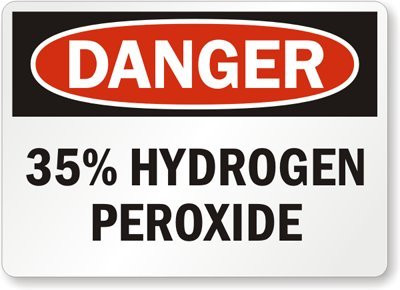 SmartSign "Danger - 35% Hydrogen Peroxide Label | 5" x 7" Laminated Vinyl