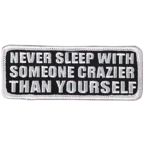 Hot Leathers Crazier Than Yourself Patch (4" Width x 2" Height)