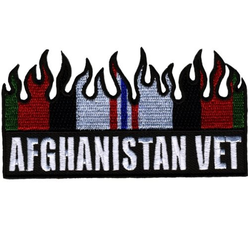 Hot Leathers Afghanistan Vet Flm Flag Patch (4" Width x 2" Height)