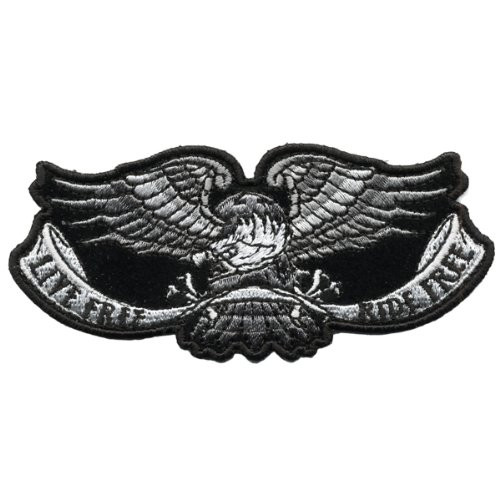 Hot Leathers Live Free Eagle Patch (4" Width x 2" Height)
