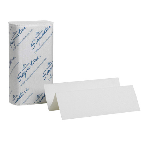 Georgia-Pacific 21000 Signature 2-Ply Premium Multifold Paper Towel, White, (WxL) 9.2' x 9.4' (Case of 16 Packs, 125 Towels per Pack) Georgia-Pacific 21000 Signature 2-Ply Premium Multifold Paper Towel, White, (WxL) 9.2' x 9.4' (Case of 16 Packs, 125 Towels per Pack)
