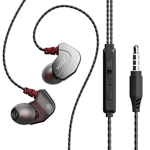 MINZEN in Ear Headphones Wired Earphones Bass Earbuds Sport Sweatproof Headsets with Microphone & Volume Control for Running Gym Workout, Cell Phone Mp3 Player Table Laptop (Gray) MINZEN in Ear Headphones Wired Earphones Bass Earbuds Sport Sweatproof Headsets with Microphone & Volume Control for Running Gym Workout, Cell Phone Mp3 Player Table Laptop (Gray)