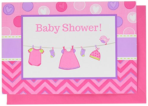 Amscan Shower with Love Girl Postcard Invitations, 288 Ct.