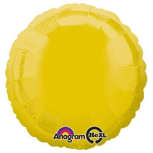 Anagram 22442 Round - Yellow Foil Balloon 18", Anagram 22442 Round - Yellow Foil Balloon 18",