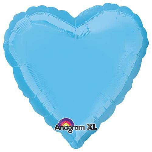 Anagram 22457 Heart - Pale Blue Foil Balloon, 18",