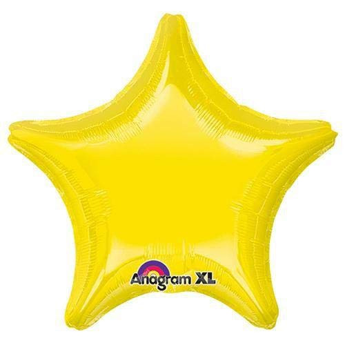 Anagram 22471 Star - Citrine Yellow Foil Balloon, 19", Anagram 22471 Star - Citrine Yellow Foil Balloon, 19",