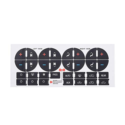 Aumo-mate AC Dash Button Replacement Decal Stickers for Select GM Vehicles - AC Control & Radio Button Sticker Repair Kit - Fix Ruined Faded A/C Controls
