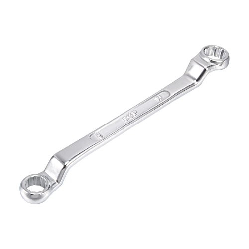 uxcell 8mm x 10mm Metric 12 Point Offset Double Box End Wrench Chrome Plated, Cr-V