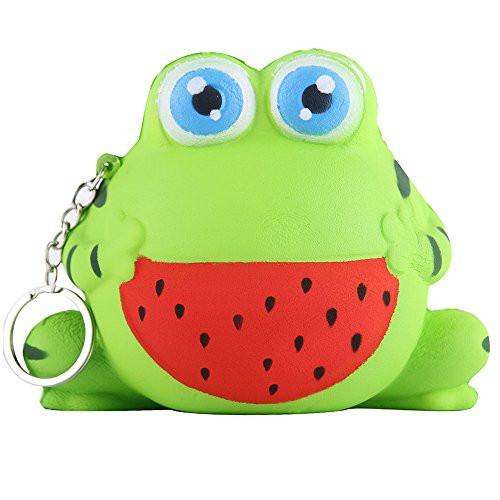 Anboor 4.5 Inches Squishies Frog Jumbo Slow Rising Kawaii Scented Soft Animal Squishies Toys