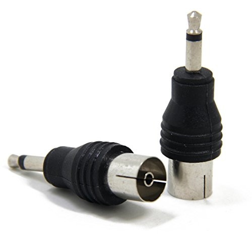 Ancable Bose Wave Aerial Antenna Adaptor,2-Pack 3.5mm 1/8-inch Mono Male to 9.5mm PAL Female TV Coaxial Cable Converter Adapter