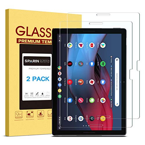 Google Pixel Slate Screen Protector, [2 Pack] SPARIN 9H Hardness Tempered Glass for Google Pixel Slate, High Response/Scratch Resistant/Anti-Bubble, 12.3 inch
