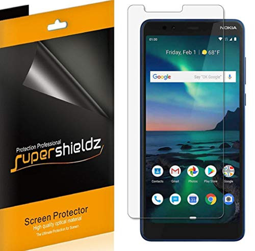 (6 Pack) Supershieldz for Nokia 3.1 Plus (US Cricket Wireless Version) Screen Protector, High Definition Clear Shield (PET)