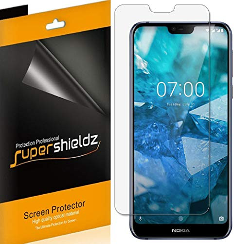 (6 Pack) Supershieldz for Nokia 7.1 Screen Protector, High Definition Clear Shield (PET)