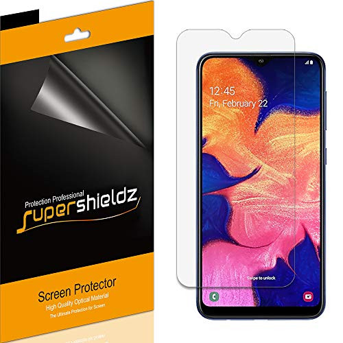 (6 Pack) Supershieldz for Samsung Galaxy A10 (Not Fit for Galaxy A10e) Screen Protector, High Definition Clear Shield (PET)