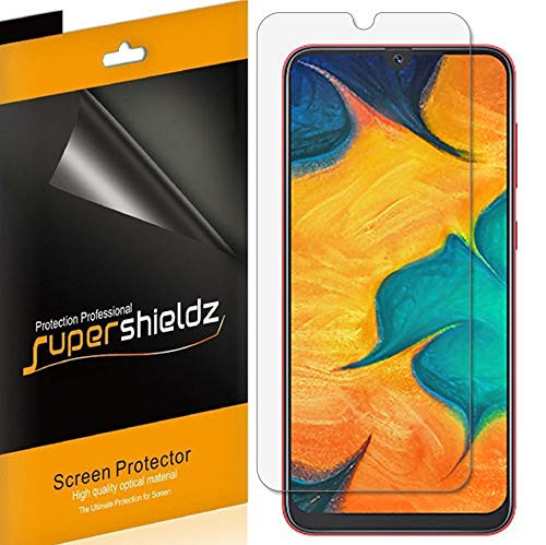 (6 Pack) Supershieldz for Samsung Galaxy A30 Screen Protector, High Definition Clear Shield (PET)