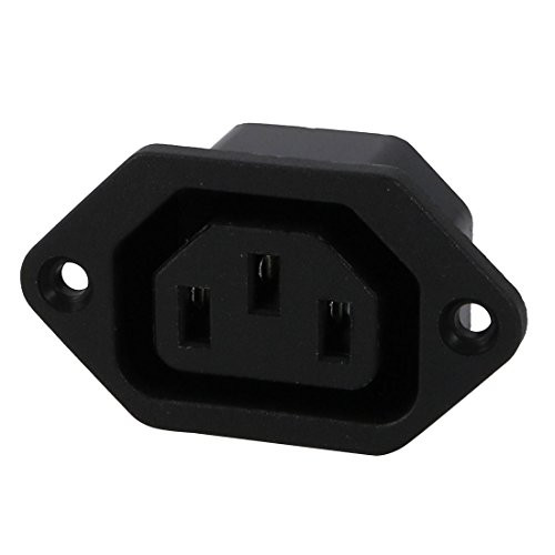 uxcell AC 250V 10A IEC 320 C13 Panel Mount Connector Socket