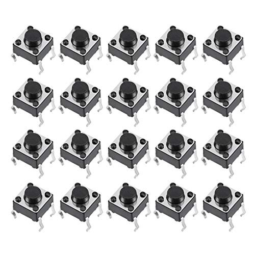 uxcell 6x6x5mm Panel Mini/Small PCB Momentary Tactile Tact Push Button Switch DIP 20PCS