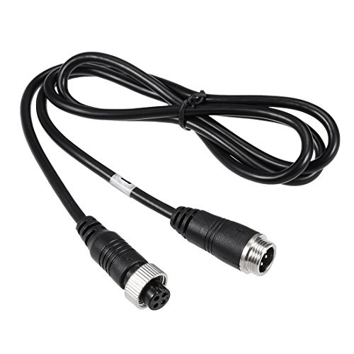 uxcell M12 Male to Female Straight 4P Connector Aviation Socket Shielded Electrical Cable 1M