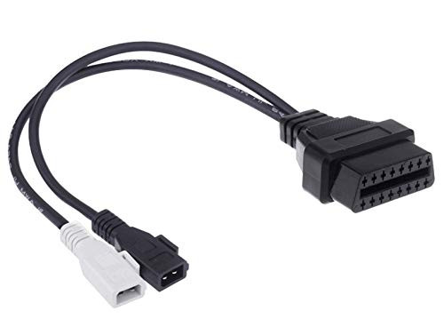 Goliton 2x2 Pin to 16 Pin OBD2 OBD Diagnostic Adapter Cable Connector Compatible for Audi VW VAG Seat Skoda
