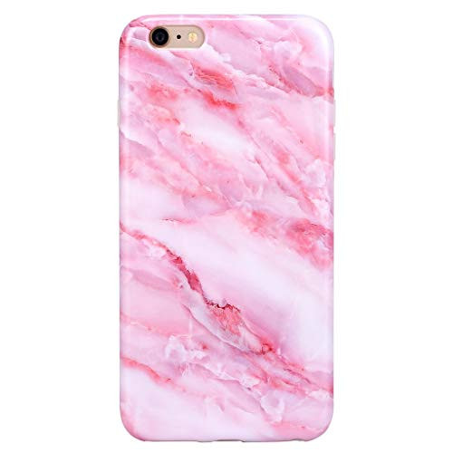iPhone 6 Case for Girls/iPhone 6s Marble Case, GOLINK Glossy IMD Printing Slim-Fit Anti-Scratch Shock Proof Flexible TPU Gel Case for iPhone 6/iPhone 6S 4.7"-Pink Marble