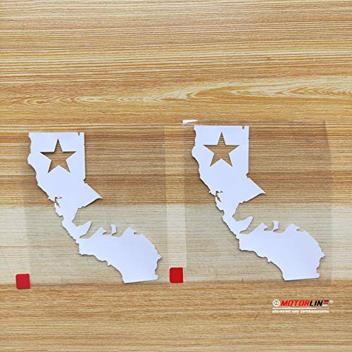 3S MOTORLINE (2 6'' California Bear Decal Sticker Map Outline Republic Cali Car Vinyl White sda3 3S MOTORLINE (2 6'' California Bear Decal Sticker Map Outline Republic Cali Car Vinyl White sda3
