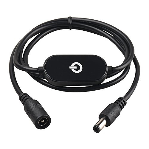 Onite 2pcs LED Strip Dimmer Switch, DC 5.5x2.1mm Female to Male Extension Cord