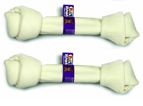 (2 Pack) Knotted Rawhide Bone, 15 Inches each