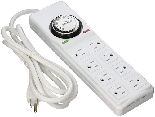 Hydrofarm Surge Protector with 8 outlets & Timer
