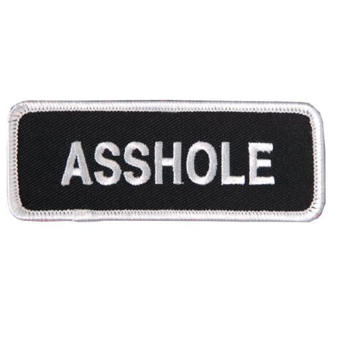 Hot Leathers Asshole Patch (4" Width x 2" Height)