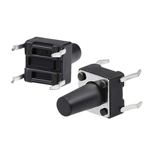 uxcell 6x6x9.5mm Panel Mini/Micro/Small PCB Momentary Tactile Tact Push Button Switch DIP 50PCS