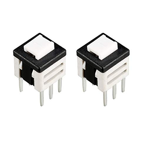uxcell 5.8x5.8x7.5mm PCB DIP Mounting Tact Tactile Push Button Switch Self Lock 6 Pin 16PCS