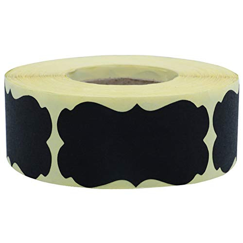 1.25 x 2.28 Inch Natural Kraft Christmas Gift Tags Holiday Present Stickers 300 Total Labels (Black Kraft Paper)