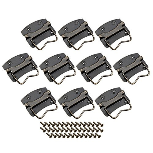uxcell 54mmx42mm Iron Spray-Paint Drawer Box Chest Ring Pull Handle Bronze Tone 10 Pack