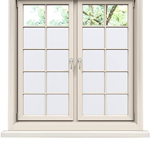 Privacy Window Film Static Cling Film Frosted Glass Film Anti UV Window Frosting Film No Glue Window Cling Film Opaque Glass Window Sticker for Home Privacy Bathroom Privacy 11.7 x 78.7 inches