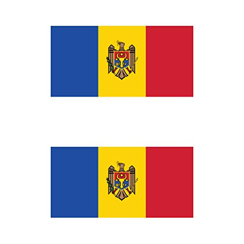 Two Pack Moldovan Flag Sticker FA Graphix Decal Self Adhesive Vinyl Moldova MDA MD Two Pack Moldovan Flag Sticker FA Graphix Decal Self Adhesive Vinyl Moldova MDA MD