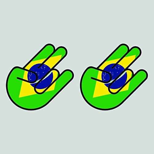 Two Pack Brazilian Shocker Sticker FA Graphix Die Cut Decal Self Adhesive Vinyl brasil brazil