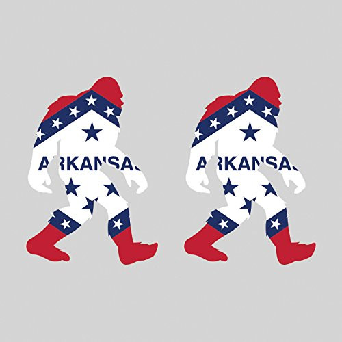 Two Pack Arkansas Bigfoot Sticker FA Graphix Vinyl Decal AR big foot sasquatch yeti