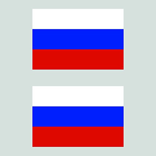 Two Pack Russian Federation Flag Sticker FA Graphix Decal Self Adhesive Vinyl Russia