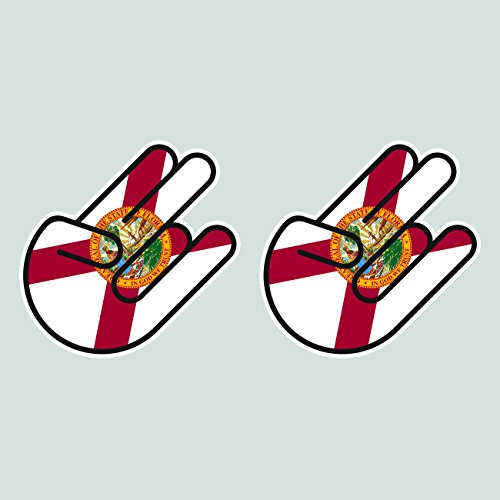 Two Pack Florida Shocker Sticker FA Graphix Decal Self Adhesive Vinyl jdm euro sunshine state