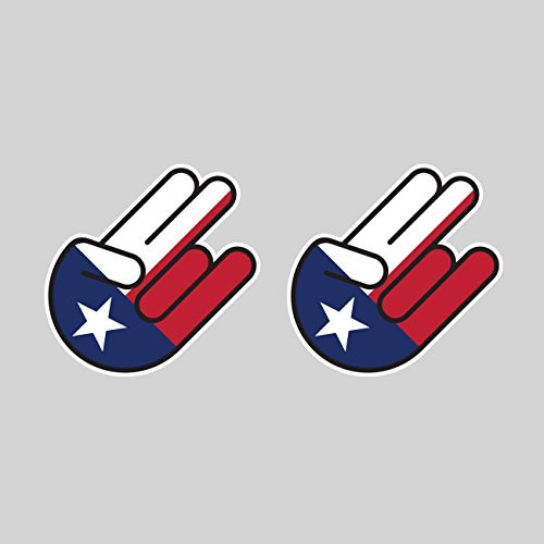 Two Pack Texas Shocker Sticker FA Graphix Decal Self Adhesive Vinyl jdm euro lone star secede