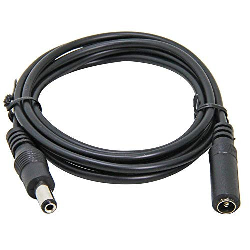 5.5mm Extension Cable, Ancable 2-Pack 5ft(1.5M) 5.5mm x 2.1mm DC 12V Extension Cord for CCTV Security Cameras, IP Camera, LED Light Installations, Solar Panel