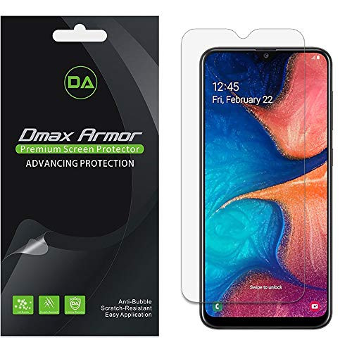 [6-Pack] Dmax Armor for Samsung Galaxy A20 Screen Protector, Anti-Bubble High Definition Clear Shield