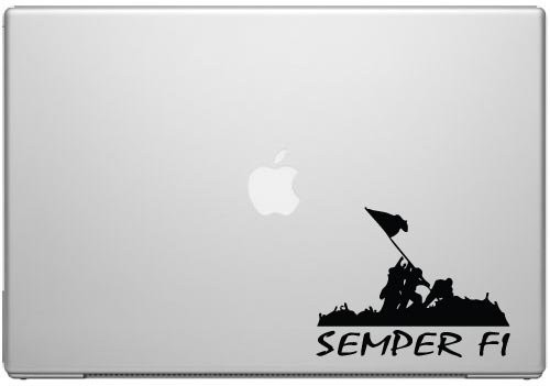 Semper Fi Marine Corps USMC Pride Macbook Car Tablet Art - Black Vinyl Decal for 13" Macbook Semper Fi Marine Corps USMC Pride Macbook Car Tablet Art - Black Vinyl Decal for 13" Macbook